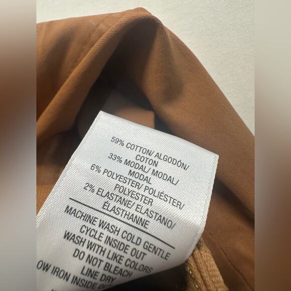 NWT Hudson Rosie High-Rise Wide Leg Ankle Jean Coated Denim Tobacco Brown Sze 30 - Picture 7 of 8